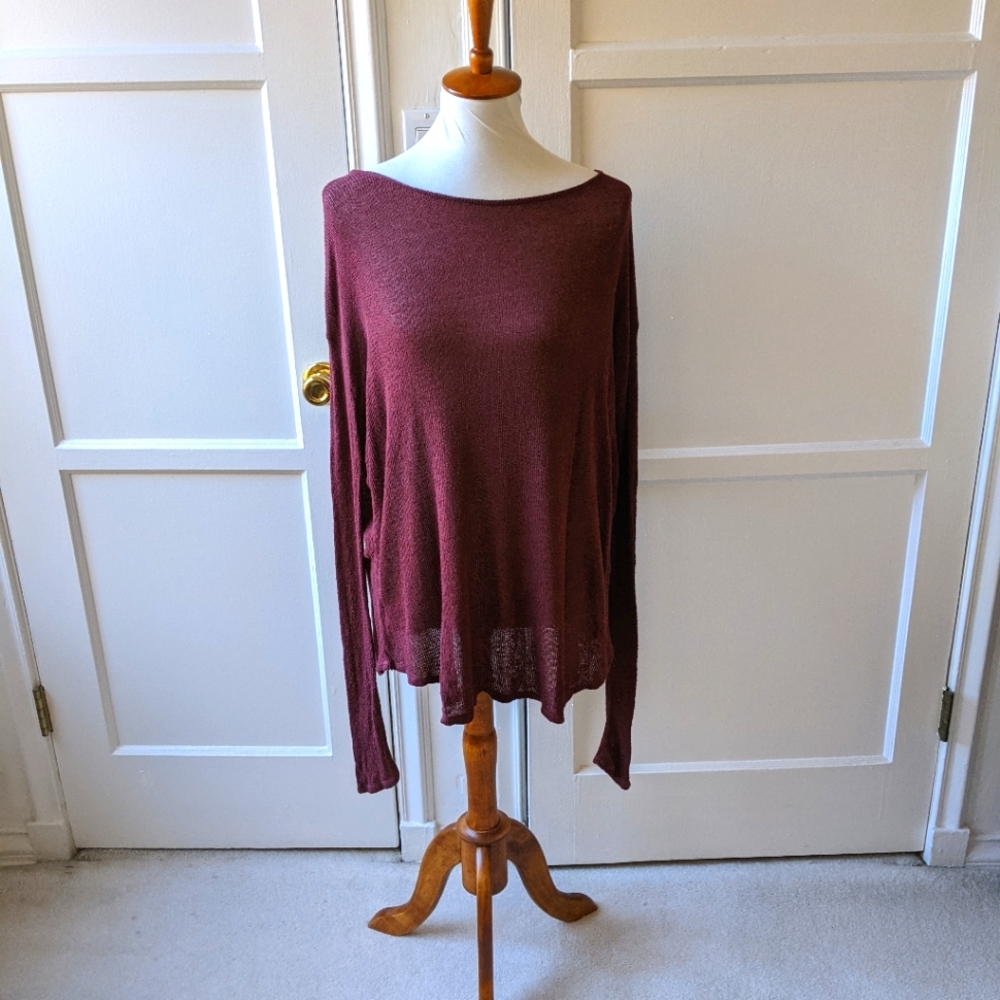Brandy Melville burgundy pullover one size